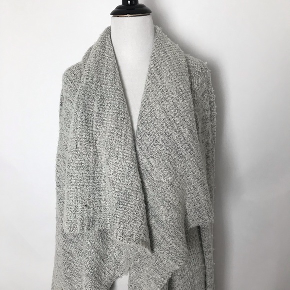 🎁 Lou & Grey Gray One Size Women’s Sleeveless Sweater Cardigan - Picture 2 of 6